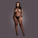 Le desir - Siateczkowe bodystocking z długim rękawem i otwartym kroczem XL - 4XL