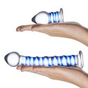 Szklane dildo i plug analny - Glas Double Penetration Set