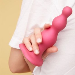 Dildo - Strap-On-Me Dildo Plug Beads Metallic Raspberry Pink L