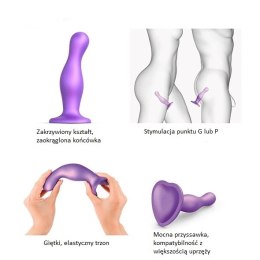 Dildo - Strap-On-Me Dildo Plug Curvy Metallic Purple L