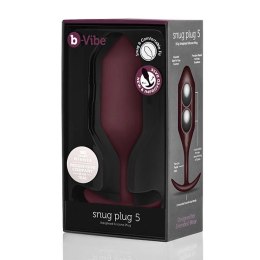 Plug analny - B-Vibe Snug Plug 5 Dark Red