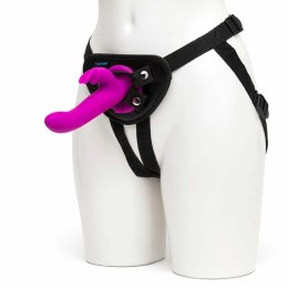 Strap-on z penisem - Happy Rabbit Vibrating Strap-On Harness Set Purple