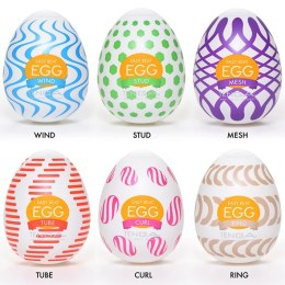 Zestaw sześciu masturbatorów - Tenga Egg Wonder 6 Styles Pack