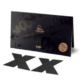 Naklejki na sutki - Bijoux Indiscrets Flash Cross Black