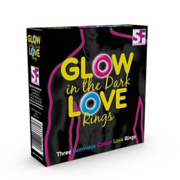 Pierścienie na penisa fosforyzujące - Glow in the Dark Love Rings