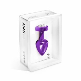 Plug analny - Diogol Anni R Heart Purple 25 mm