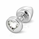 Plug analny - Diogol Anni R Heart Silver 25 mm