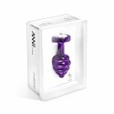 Plug analny - Diogol Ano Ribbed Purple 30 mm