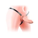 Gumowy strap-on sex analny żylasty trzon 18 cm