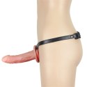 Gumowy strap-on sex analny żylasty trzon 18 cm