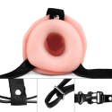 Gumowy strap-on sex analny żylasty trzon 18 cm