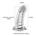 Elastyczna nakładka na penisa pobudzające wypustki 11 cm