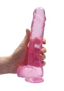 9" / 23 cm Realistic Dildo With Balls - Pink