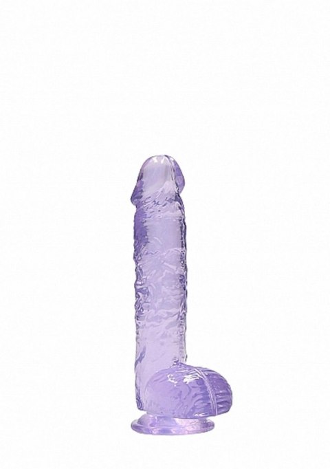 Dildo z przyssawką mały fioletowy penis 17 cm