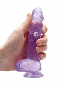 Dildo z przyssawką mały fioletowy penis 17 cm