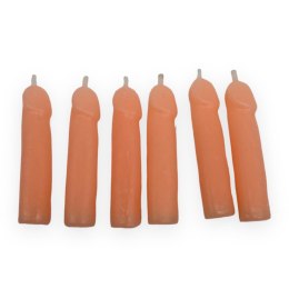 Świeczki-Party Penis Candles 6pcs Pack Flesh Kinky Pleasure