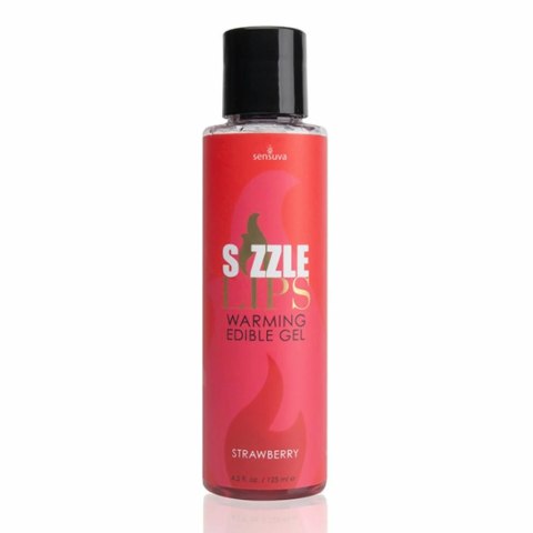 Sensuva Żel stymulujący - Sensuva Sizzle Lips Warming Edible Gel Strawberry 125 ml