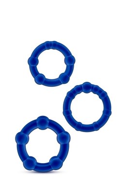 Zestaw-STAY HARD BEADED COCKRINGS BLUE