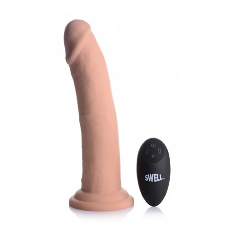 Nadmuchiwane i wibrujące silikonowe dildo - 7 / 18 cm XR Brands