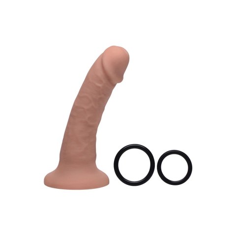 XR Brands - Silikonowe Dildo z Uprzężą - 18 cm