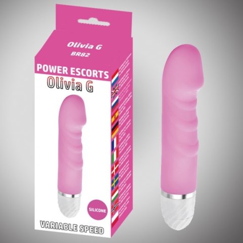 Olivia g pink 16,5 cm silicone vibrating 10 speed