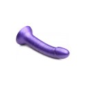 XR Brands - Metalowe, silikonowe dildo - 17,8 cm