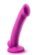 Gładkie silikonowe dildo z przyssawka 16,5 cm