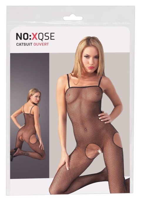 Erotyczna siatka bodystocking otwarty krok l/xl