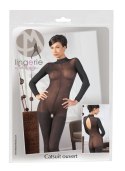 Catsuit bodystocking siateczka otwarty krok m/l