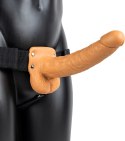 RealRock - Wibrator - dildo z jądrami na pasku 23 cm