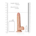 RealRock - Proste realistyczne dildo z jądrami i przyssawką 18 cm