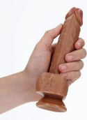 RealRock - Proste realistyczne dildo z jądrami i przyssawką 18 cm