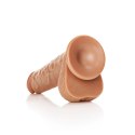 RealRock - Proste realistyczne dildo z jądrami i przyssawką 23 cm