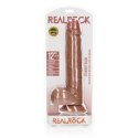 RealRock - Proste realistyczne dildo z jądrami i przyssawką 30,5 cm