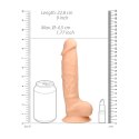 RealRock - Silikonowe dildo z jądrami 23 cm