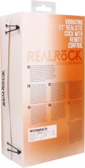 RealRock - Wibrujące realistyczne dildo z jądrami - z pilotem 28 cm