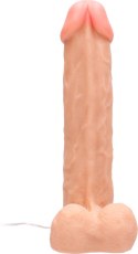 RealRock - Wibrujące realistyczne dildo z jądrami - z pilotem 28 cm