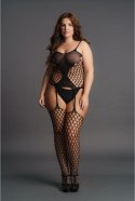 Le desir - Bodystocking z dużym wzorem Plus Size