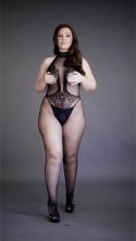 Le desir - Bodystocking z kabaretką Plus Size