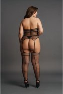 Le desir - Bodystocking z otwartymi miseczkami Plus Size