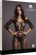 Le desir - Koronkowe bodystocking z otwartym kroczem S-XL