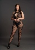 Le desire - Bodystocking z otwartym kroczem Plus Size