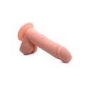 Curve Toys - Wibrujace dildo z jądrami - silikonowe z pilotem zdalnego sterowania - 20,5 cm