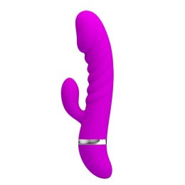 Sex wibrator ze stymulatorem łechtaczki 7tryb 18cm