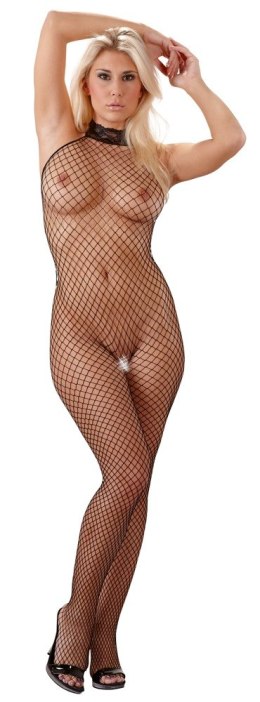 Podniecający bodystocking siatka rozcięty krok S/M