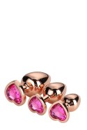 GLEAMING LOVE ROSE GOLD PLUG SET