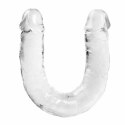 Podwójne przezroczyste silikonowe dildo penis 29cm