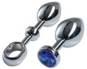 MALESATION Alu-Plug with handle & crystal large, chrome