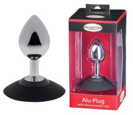 MALESATION Alu-Plug with suction cup medium, chrome