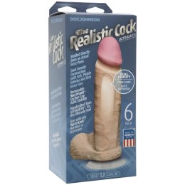 Doc Johnson - Dildo z jądrami i przyssawką Ultraskyn 16 cm